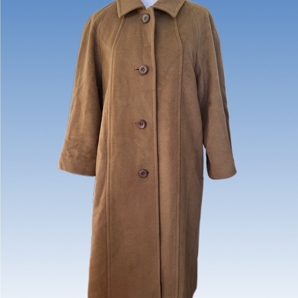 VESTINA Elegant Tan Trench Coat SIZE M
